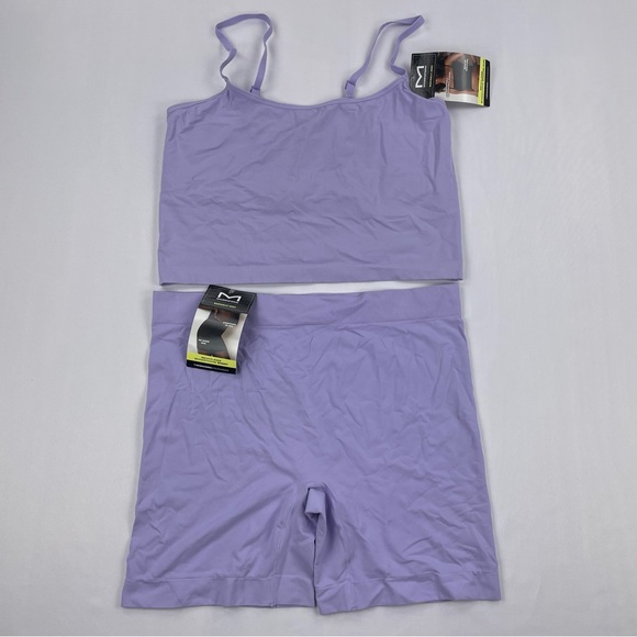 Maidenform Women's Seamless Smoothing Cropped Cami 2 Piece Set Size 3XL Lavender - Picture 1 of 12